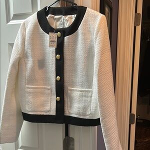 NWT White and Black Tweed Jacket